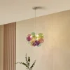 Lucande hengelampe Diborah, Ø 40 cm, fargerik, glass, G9| Pendellamper