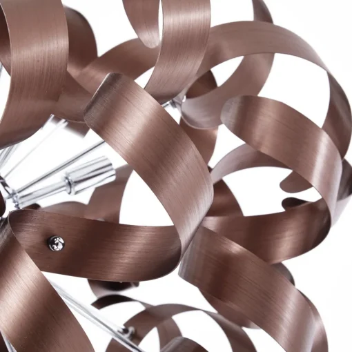 Lucande hengelampe Kaelor, Ø 60 cm, kobberfarget, aluminium Clearance