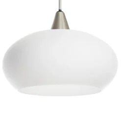 Lucande hengelampe Sharvil, 3 lyskilder, hvit, glass, 97 cm Outlet