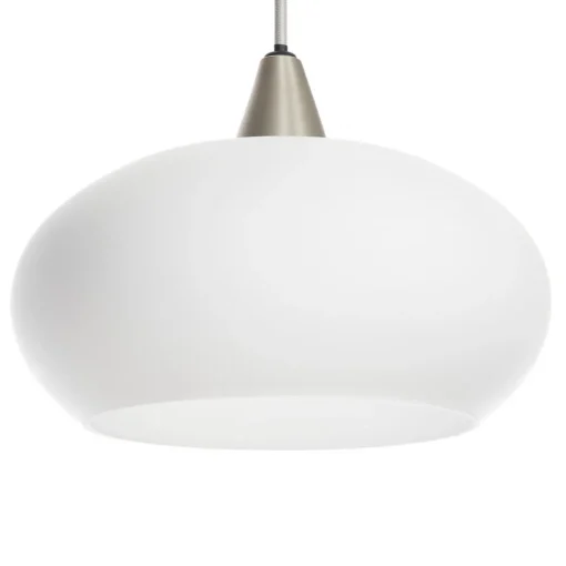 Lucande hengelampe Sharvil, 3 lyskilder, hvit, glass, 97 cm Outlet