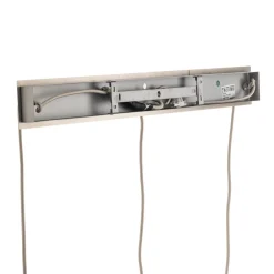 Lucande hengelampe Sharvil, 3 lyskilder, hvit, glass, 97 cm Outlet