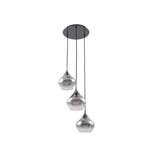 Lucande Jarven hengelampe, 3 lyskilder, svart, glass Best