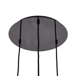 Lucande Jarven hengelampe, 3 lyskilder, svart, glass Best