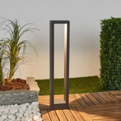 Lucande Jupp LED-veilampe, sett med 4 stk, 60 cm, antrasitt, IP54 Sale