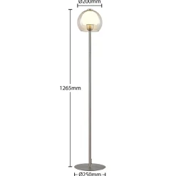 Lucande Kaiya gulvlampe med glassskjerm| Gulvlamper