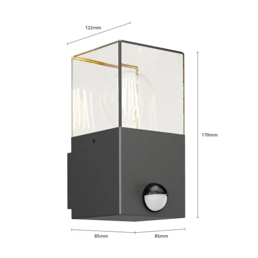 Lucande Keke utendørs vegglampe med sensor| Vegglamper Med Sensor|Utebelysning Med Sensor