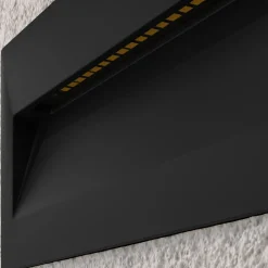 Lucande LED innfelt vegglampe Loya, 23 x 8 cm, grå, IP54 Best