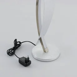 Lucande LED-bordlampe Marija, sølvfarget, dimbar, 62 cm| Bordlamper
