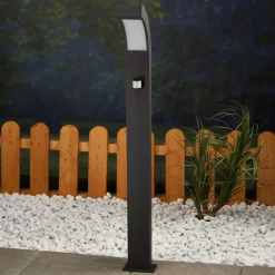 Lucande LED-gatelampe Lennik, sensor, 100 cm, antrasitt Hot