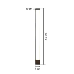 Lucande LED-gatelampe Lirka, mørkegrå, metall, 60 cm| Kommersiell Utebelysning|Terrassebelysning