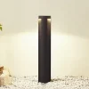 Lucande LED-gatelampe Raiku, svart, aluminium, 65 cm| Kommersiell Utebelysning|Gatebelysning, Pullert Belysning