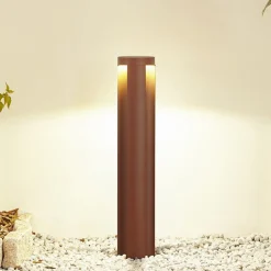Lucande LED-gatelampe Raiku, rustfarget, aluminium, 65 cm| Kommersiell Utebelysning|Led-Utendørs