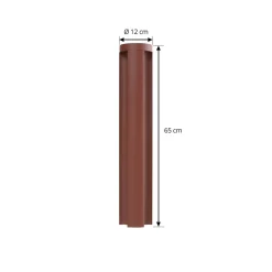 Lucande LED-gatelampe Raiku, rustfarget, aluminium, 65 cm| Kommersiell Utebelysning|Led-Utendørs