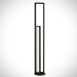Lucande LED-gulvlampe Hylda, 123 cm, svart, aluminium| Gulvlamper