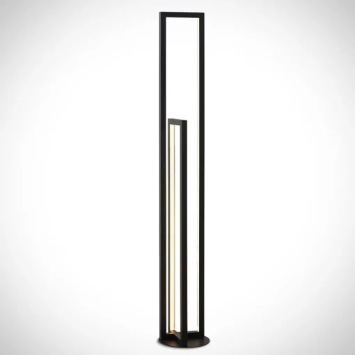 Lucande LED-gulvlampe Hylda, 123 cm, svart, aluminium| Gulvlamper