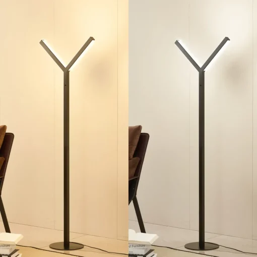 Lucande LED-gulvlampe Ilian, svart, metall, CCT, dimbar Best
