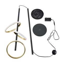 Lucande LED-gulvlampe Madu, svart, metall, 160 cm, dimbar Sale