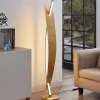 Lucande LED-gulvlampe Marija, gullfarget, dimbar, 140 cm| Gulvlamper|Led-Innendørs