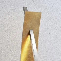 Lucande LED-gulvlampe Marija, gullfarget, dimbar, 140 cm| Gulvlamper|Led-Innendørs