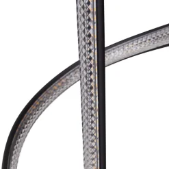 Lucande LED-gulvlampe Rodado, svart, 132 cm, aluminium| Gulvlamper