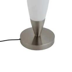 Lucande LED-gulvlampe Tarell, hvit/nikkel, 146 cm, dimbar| Gulvlamper