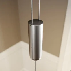 Lucande LED-hengelampe Arnik, 120 cm, nikkelfarget, dimbar| Kontorbelysning|Led-Innendørs