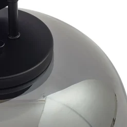 Lucande LED-hengelampe Dain, 1 lyskilde, røykgrå, glass Outlet