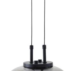 Lucande LED-hengelampe Dain, 3 lyskilder, røykgrå, glass| Led-Innendørs