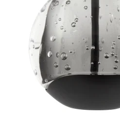 Lucande LED-hengelampe Hayley, svart, 9 lyskilder, glass Clearance