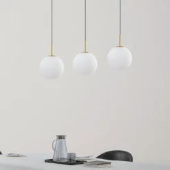 Lucande LED-hengelampe Joran, 3 lyskilder, hvit, glass| Led-Innendørs|Pendellamper