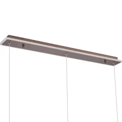 Lucande LED-hengelampe Kolo, 114 cm, 3 lyskilder, brun, dimbar| Led-Innendørs