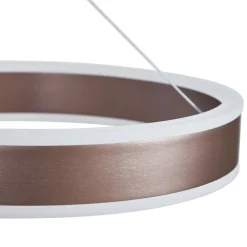 Lucande LED-hengelampe Kolo, 86 cm, 2 lyskilder, brun, dimbar| Led-Innendørs|Pendellamper