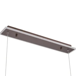 Lucande LED-hengelampe Kolo, 86 cm, 2 lyskilder, brun, dimbar| Led-Innendørs|Pendellamper
