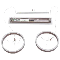 Lucande LED-hengelampe Kolo, 86 cm, 2 lyskilder, brun, dimbar| Led-Innendørs|Pendellamper