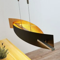 Lucande LED-hengelampe Marija, 101 cm, svart, dimbar| Led-Innendørs|Pendellamper