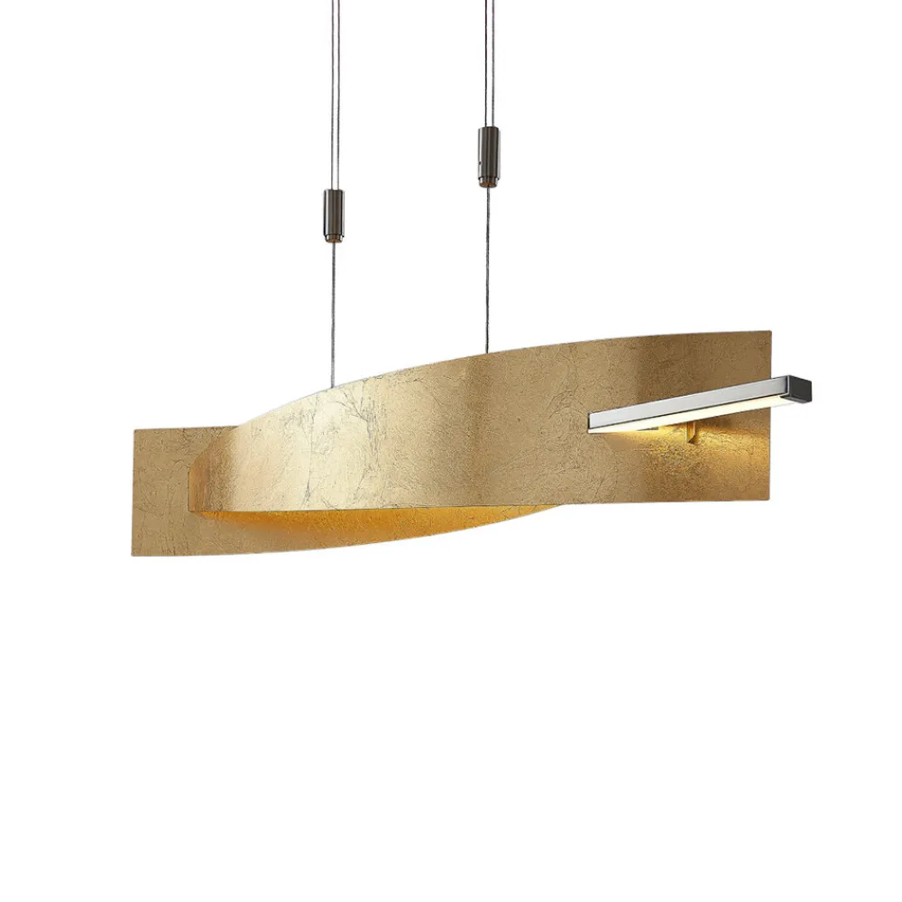 Lucande LED-hengelampe Marija, 101 cm, gullfarget, dimbar Clearance