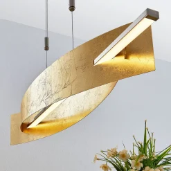 Lucande LED-hengelampe Marija, 101 cm, gullfarget, dimbar Clearance