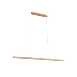 Lucande LED-hengelampe Maruta, tre, bjelkeform, 120 cm, 3000K| Pendellamper
