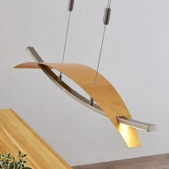 Lucande LED-hengelampe Marija, 91 cm, gullfarget, dimbar Clearance