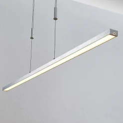 Lucande LED-hengelampe Myron, berøringsdimmer, CCT, aluminium| Led-Innendørs|Pendellamper