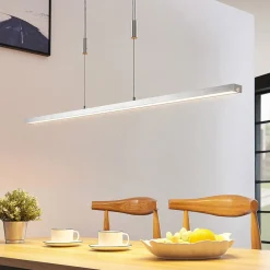 Lucande LED-hengelampe Myron, berøringsdimmer, CCT, aluminium| Led-Innendørs|Pendellamper