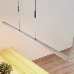 Lucande LED-hengelampe Myron, berøringsdimmer, CCT, aluminium| Led-Innendørs|Pendellamper