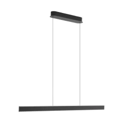Lucande LED-hengelampe Philine, lengde 121 cm svart jern New