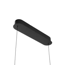 Lucande LED-hengelampe Philine, lengde 121 cm svart jern New