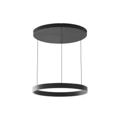 Lucande LED-hengelampe Philine, Ø 60 cm, svart, jern Outlet