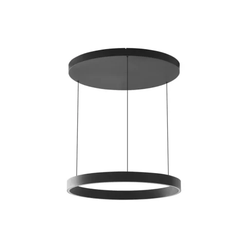 Lucande LED-hengelampe Philine, Ø 60 cm, svart, jern Outlet