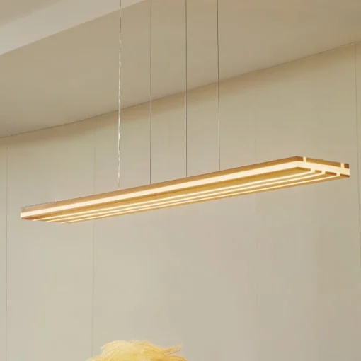 Lucande LED-hengelampe Silja, tre, akryl, hvit, 3000K| Pendellamper