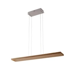 Lucande LED-hengelampe Silja, tre, akryl, hvit, 3000K| Pendellamper