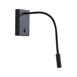 Lucande LED-leselampe Hetti, svart, metall, 14 cm høy Best