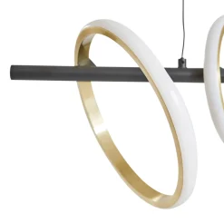 Lucande LED-pendel Madu, svart, metall, 92,5 cm lang Best